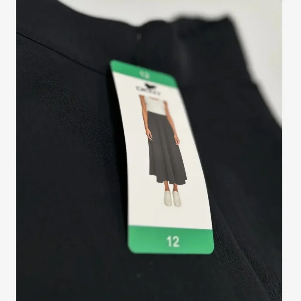 🌸 NWT DKNY Ladies' Maxi / Midi Skirt Black - Picture 6 of 11